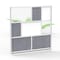 Luxor Workflow Modular Wall Room Divider System - Silver Frame - 70" x 70" Starter Wall with Whiteboard MW-7070-FWCG - alternate 5